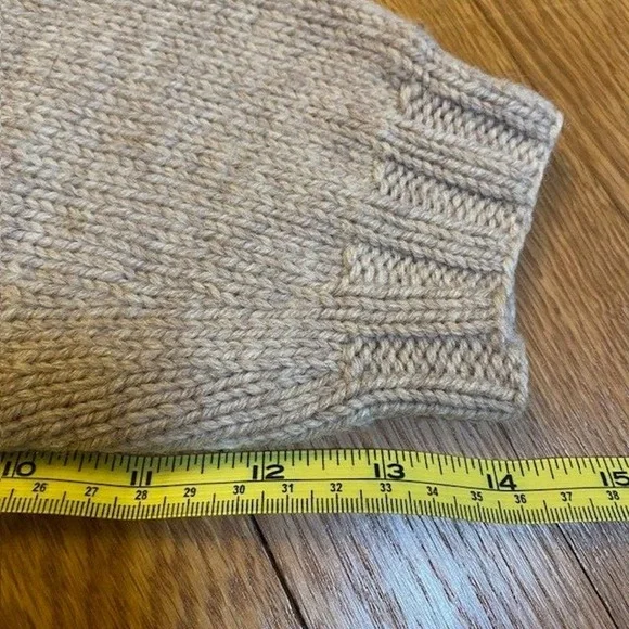 Vintage Fair Isle Sweater Handmade Knit 100% Wool Cardigan Womens Size Medium - Picture 8 of 9